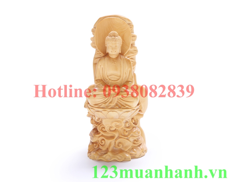 Tượng gỗ Phật Thích Ca Thiền Định