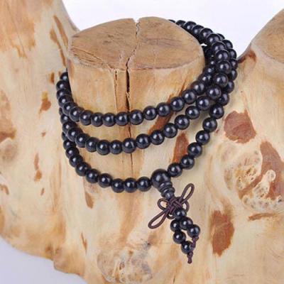 Chuỗi 108 hạt gỗ mun